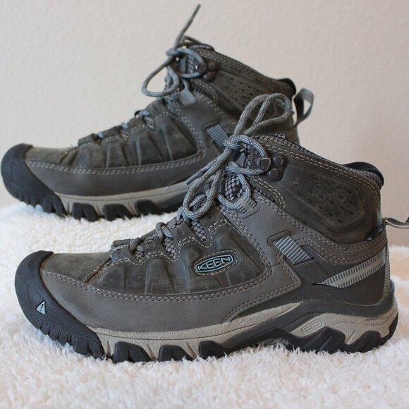 KEEN Womens Targhee III Waterproof Hiking Boots Mid Height Size 7 Gray - Picture 1 of 7